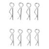 8Pcs RC Body Clips Pins Metal Stainless Steel R Clips for 112 114 Scale Remote Control Car