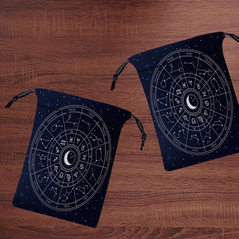 Mini Jewelry Dices Card Gift Bag Drawstring Pouches Bag Divinations Tarots Bag
