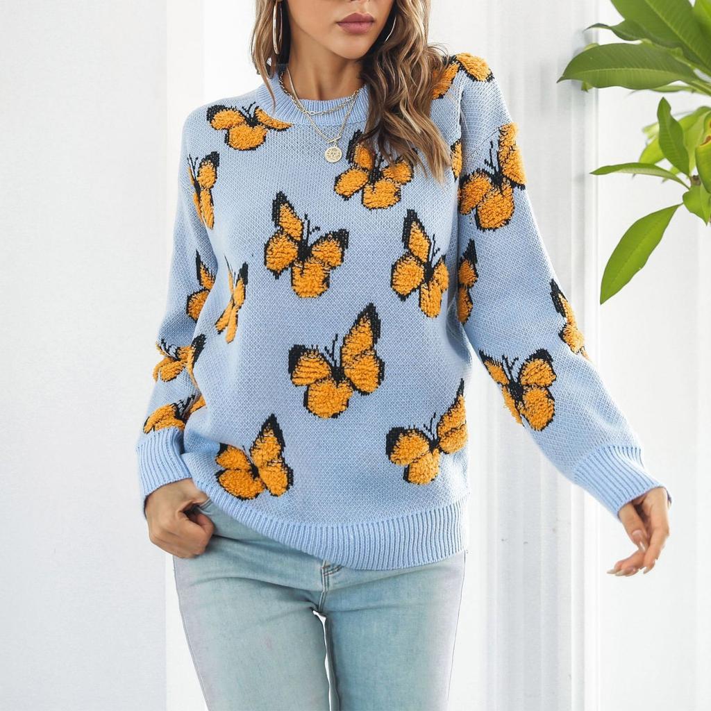 Damen Casual Fashion Bequeme Strickjacke Langarm Street Trend Strickpullover