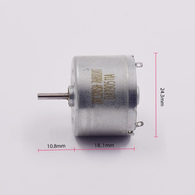 1Pcs Micro Mute Round Spindle Motor DC 6V 12V 15V 18V 24V 9300RPM RC320SH RF-320CH 24mm Electric Motor DIY Hobby Toy Sweeper
