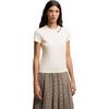 Moncler Womens Logo Textured Solid Color Short Sleeve Casual T-Shirt Women Tops L20938C0000489AJU034