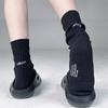 Ladies Spring Pure Cotton Letter Personality Medium Tube Pile Socks
