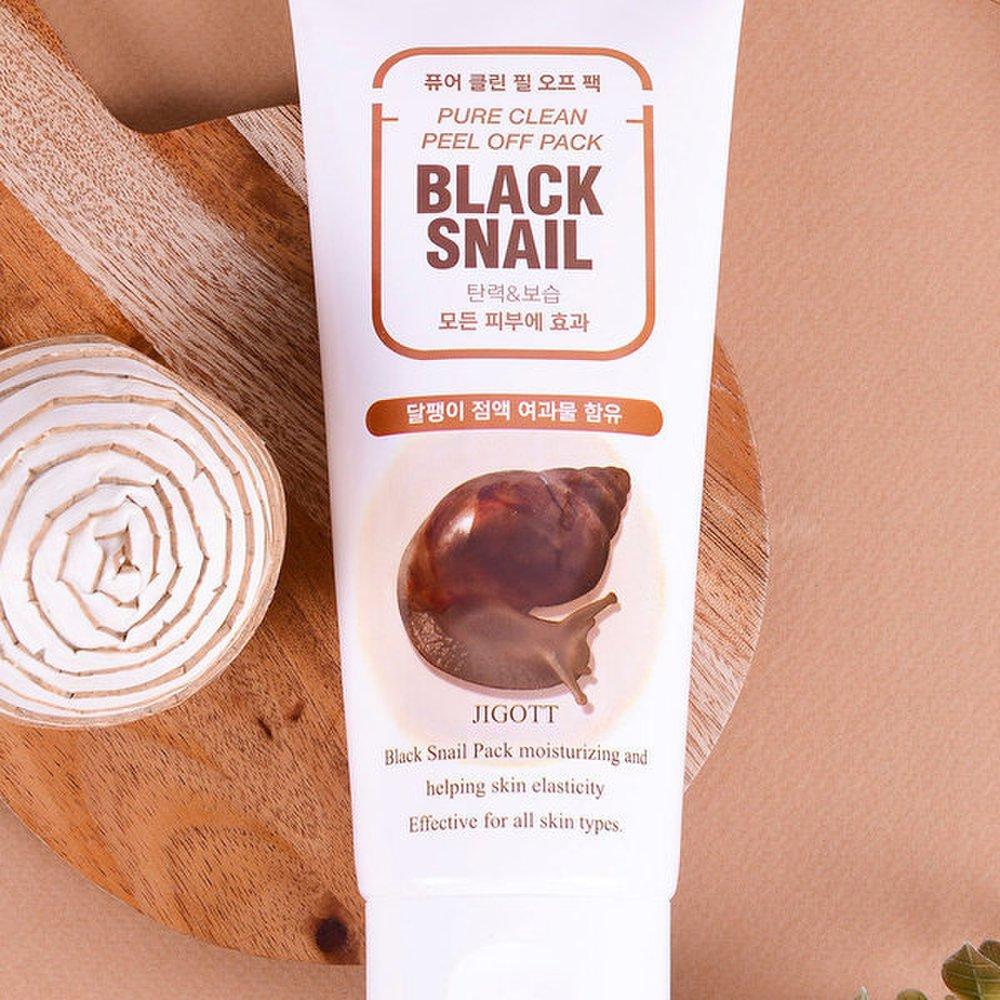 Jigott Black Snail Pure Clean Peel Off Pack 180ml Complete Clean Skin