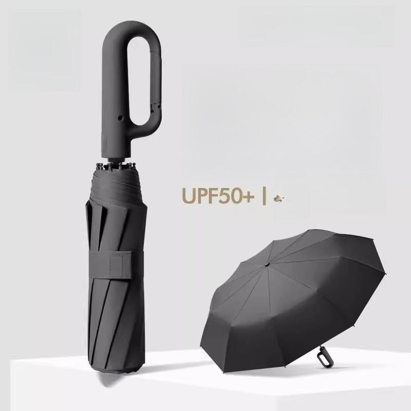 Ring Buckle Design Fully Automatic Umbrella for Men Folding Extra Large Strong Strong WOMEN'S Sunshade Double Umbrella