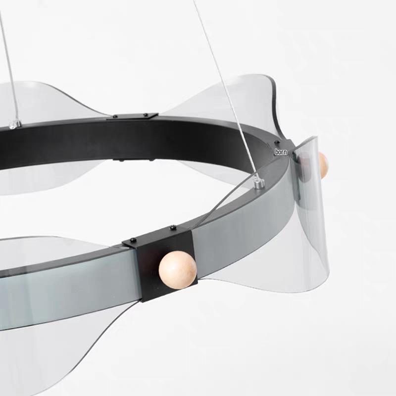 Nordic Minimalist Glass Ring Pendant Light for Living Rooms, Bedrooms, Studies, Showrooms, and Restaurants.