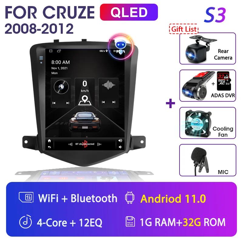 9.7" Android 12 Carplay Car Radio for Chevrolet Cruze J300 2008 - 2012 Multimedia Player 2 Din GPS Stereo DVD Head Unit