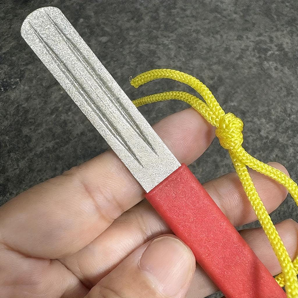 Double-sided Diamond File Portable Fishing Hook Sharpener Fine To Medium Grit for Fish Hook Sharpening Portable Knife Sharpener