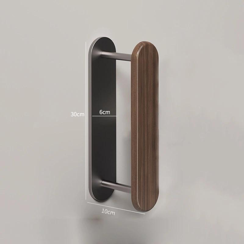 Raft Organizator Multifuncțional de Uz Casnic Montat pe Perete, Articole de Depozitare din Lemn Masiv, Balcon Fără Găuri, Rafturi pentru Uscat