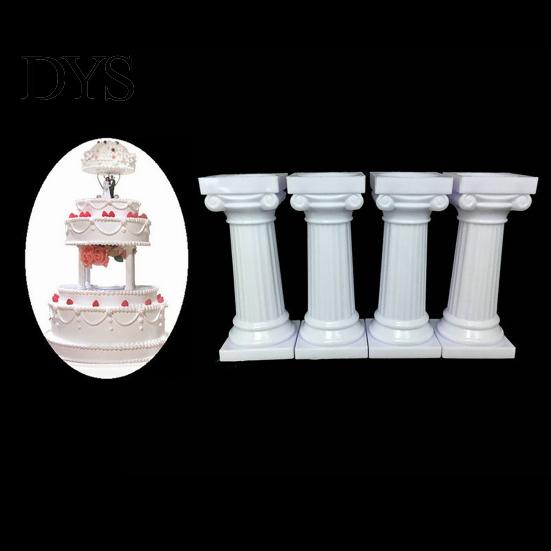 Fondant Support Mold 4Pcs/Set Cake Rods Non-stick Reusable Plastic Delicate Baking Tool Standing Grecian Pillars Gathering Supplies Rod