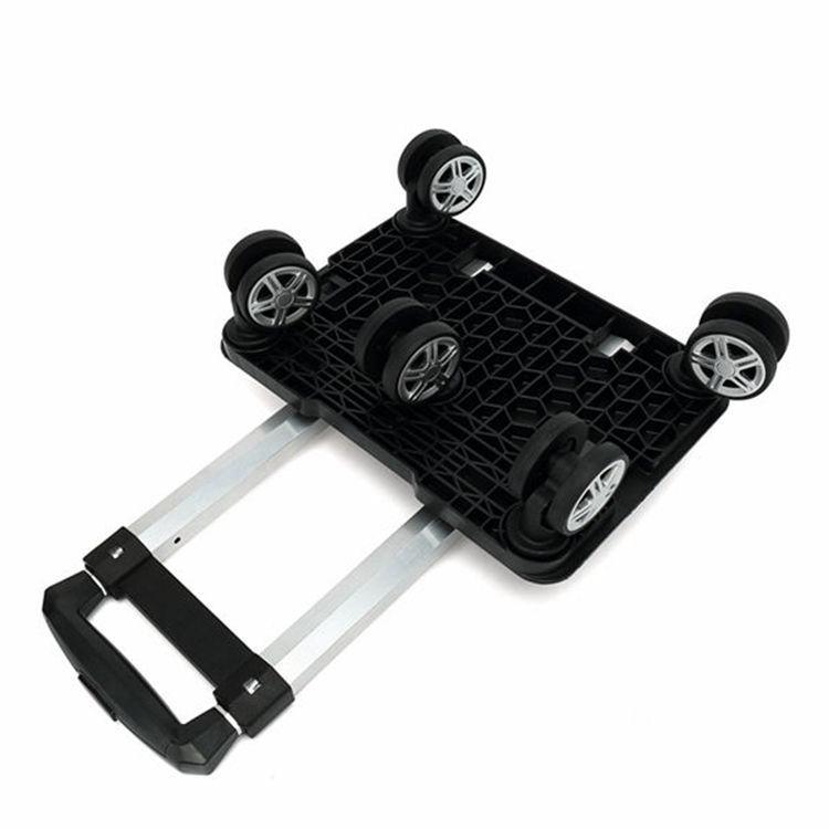 Aluminum Alloy Foldable Student Backpack Trolley with Universal Wheels