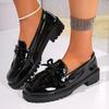 Large Size Loafers Women's Spring and Summer 2025 New Patent Leather Bow Mary Jane Shoes Casual Shoes Women 43