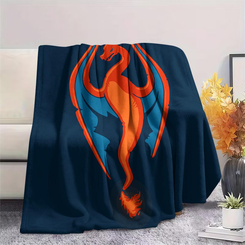 Hand-drawn Blaziken  Print Flannel Blanket, High quality Comfortable for All Seasons, Home Decor, Warmth and Comfort