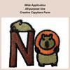 Iron On Patches Animals Capybara Shape Patches For Backpacks Cute Embroidered Appliques 14 Pieces For Teachers Teens Parents