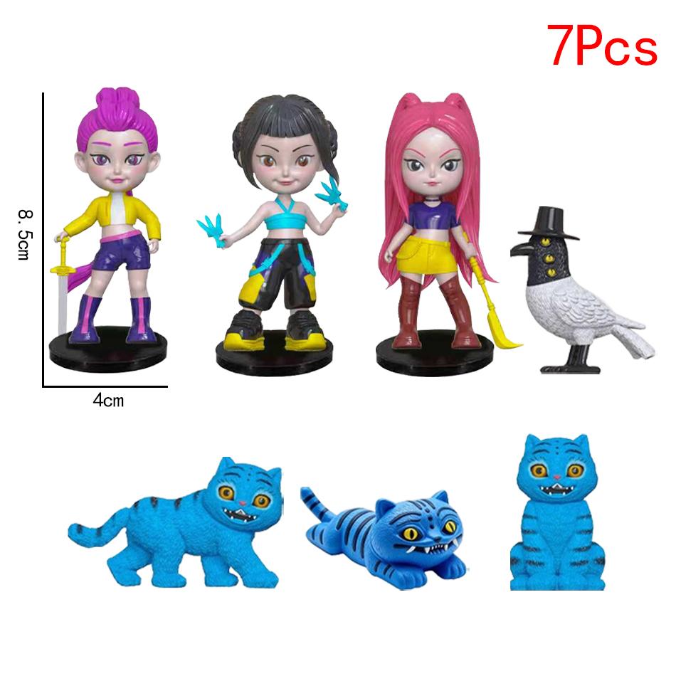 NEU Kpop Dämonenjäger Figur Cartoon Kawaii Tiger Rumi Mira Zoey Actionfigur PVC Schreibtischdekoration Modell Puppe Spielzeug Kindergeschenk