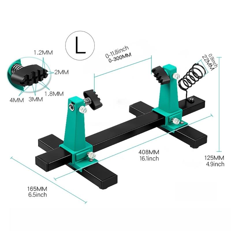 PCB Holder Clamp Holds Circuit Board for Soldering 360 Adjustable Aid 200/300mm Clamping Ranges Circuit Board Clamp