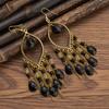 Bohemian Cross-Border Handmade Water Drop Rice Bead Tassel Earrings for Travel Photography