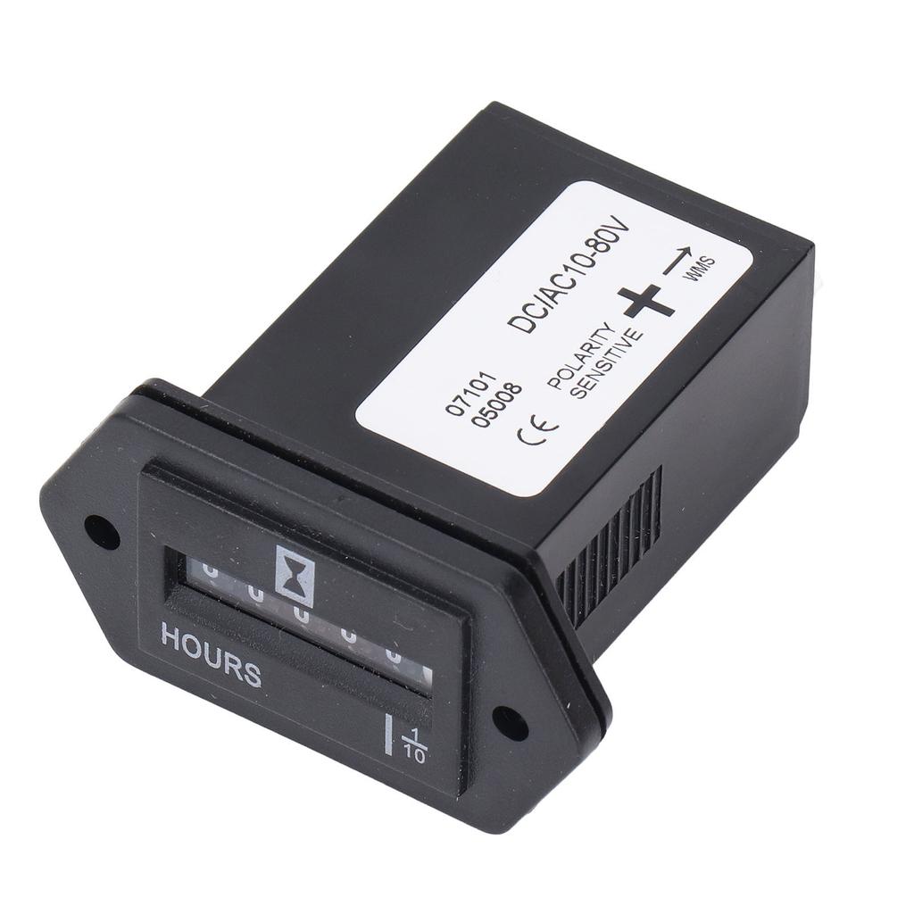 Hour Meter High Accuracy Data Storage Mechanical Hour Meter Gauge for Machinery Truck DC10‑80V