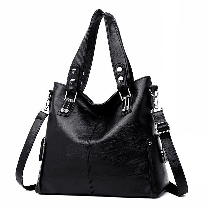 New Fashion Women's Shoulder Bag Soft Leather Large Capacity Portable Messenger Bag