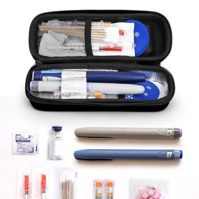 Custodia da Viaggio Impermeabile per Raffreddare l'Insulina con Display Termometro Riutilizzabile Organizzatore Refrigerato per Medicine Portatile Isolato