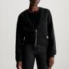 Calvin Klein Jeans Loose Casual Simple Logo V-Neck Long Sleeve Knit Sweater Women Tops Black J20J222623-BEH