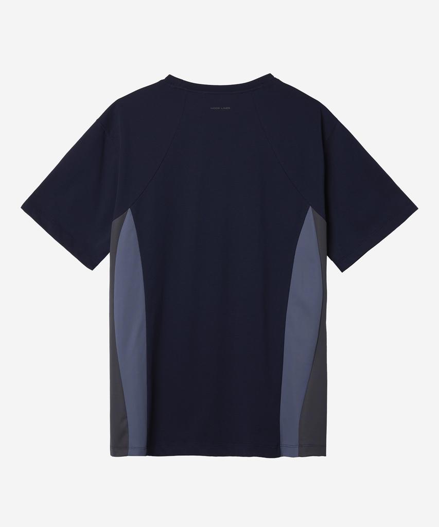 NODE LABS Dev:11 Texture Block Short Sleeve T-Shirt_Navy