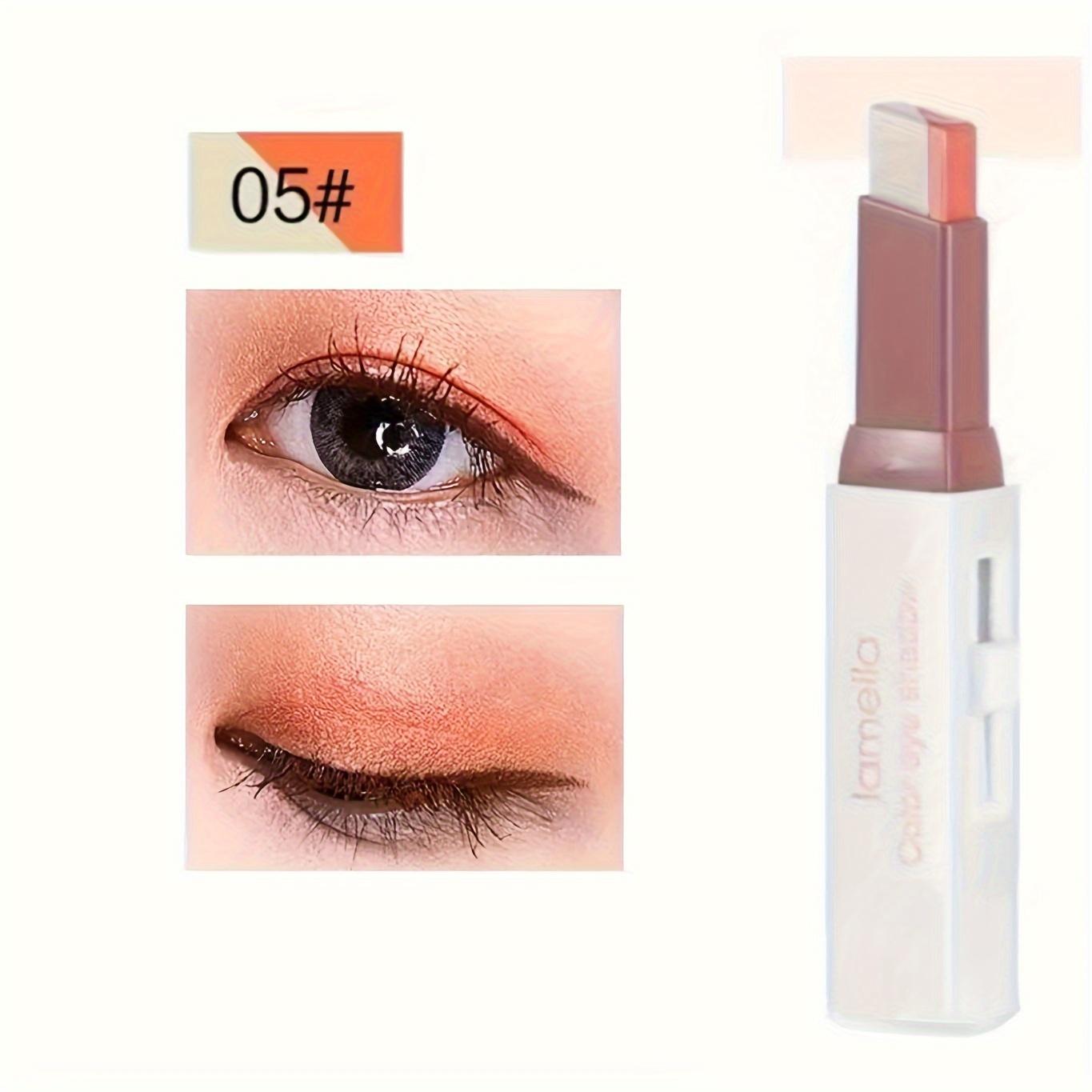 

Градиентные ленивые двухцветные тени для век, контрастные жемчужные блестящие водостойкие тени для век, ручка 5#