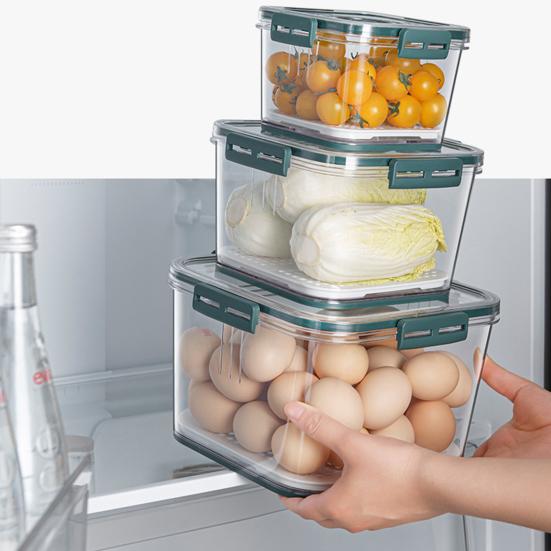 Food Storage Container Square Shape Moist-proof Sealed Design Plastic Kitchen Foods Storage Canisters for Pantry