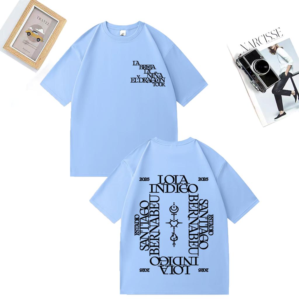 Lola Indigo 2025 Tour Graphics T Shirt Unisex WOMENs vintage Oversized Cotton tshirts Street Hip Hop short sleeve Fashion t shirt