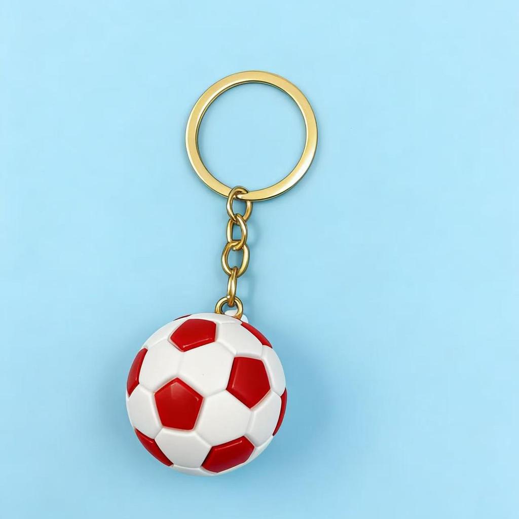 3D Football Keychain: World Cup League Commemorative Pendant for Couples, Backpacks, and Gifts