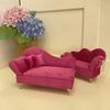 Dutch Velvet Jewelry Box: Sofa-Style Ornament & Ring Storage for 1:12 Dollhouse