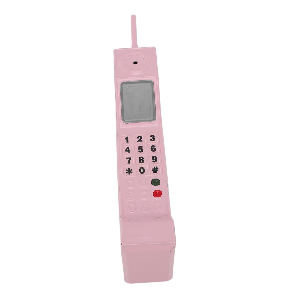 Retro Mobiltelefon Järn Gammaldags Mobiltelefon Mall Dekoration för Fotografering Rosa