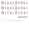 24/30Pcs/Set Fake Nails with Glue Square Long Nail Extension Removable Home Salon Women Girls