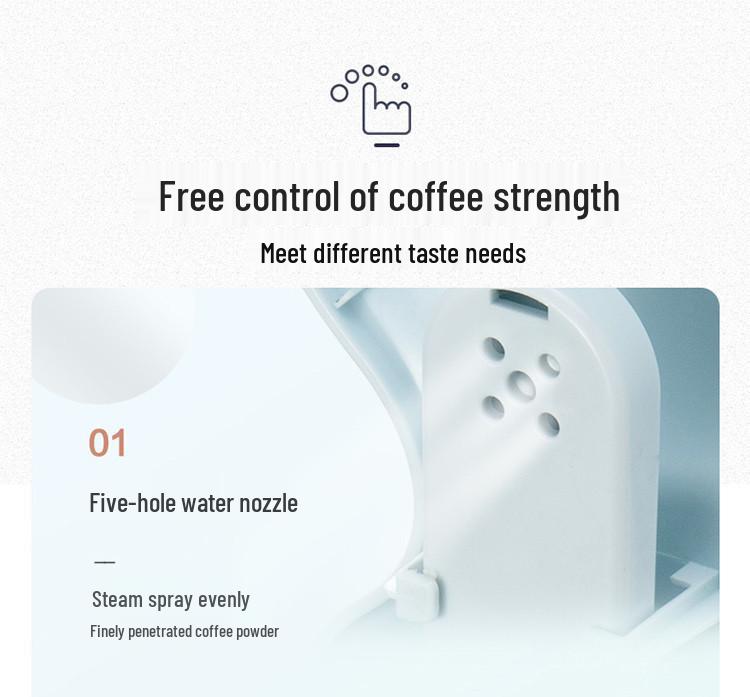 Tetera Cafetera de Goteo Bear 600ml, Blanco (KFJ-A06N2) / Azul (KFJ-A06K1)