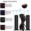 12V Electric Heated Grips Handlebar For ATV Intelligent Three-Speed Heating Handgrips For Diameter For 22MM