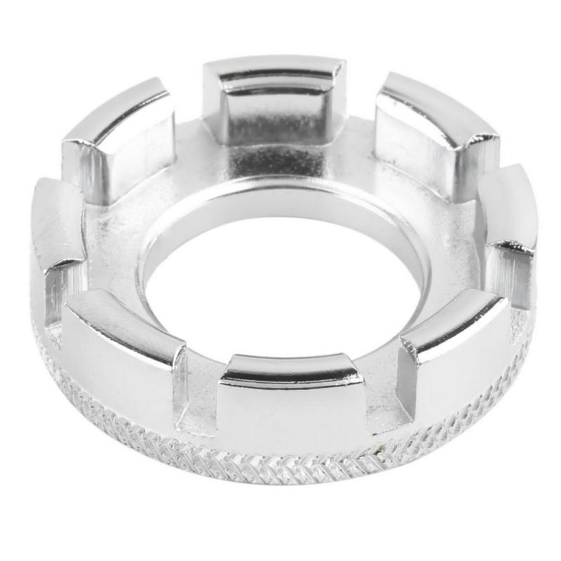 Bicycle Repair Tools Mini Round Forged Steel Spoke Wrench Wheel Rim Spanner Silver