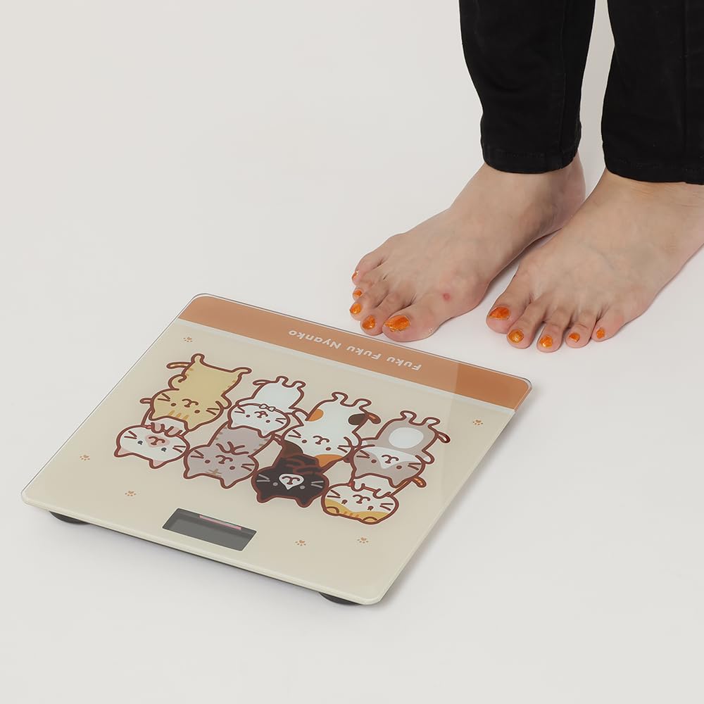 Digital Health Automatic Simply Step Stylish and Cute Room Temperature Auto Reinforced Safety Cat Design by Hapins Scale, Power-On/Off, On, Design,