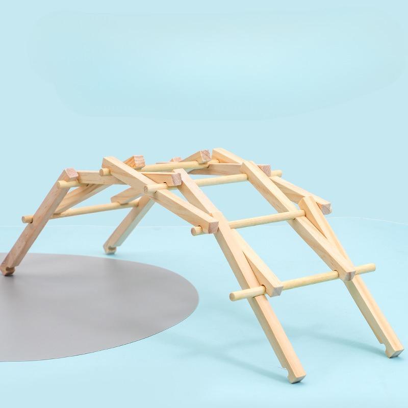 

Wooden Beili Bridge Stone Arch Bridge Kindergarten students DIY scientific small production, experimental assembly model educational toys