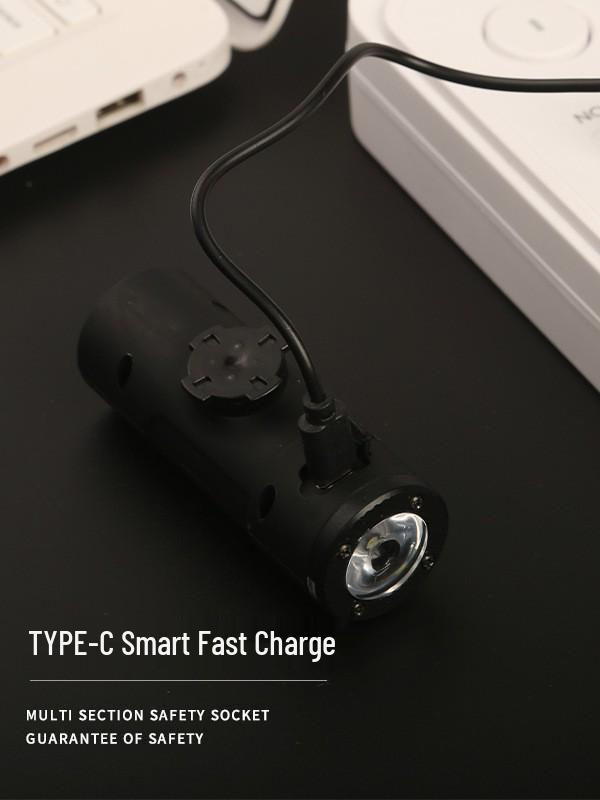 Bicycle Smart Front Light, Type-C Charged, Long Battery Life, Power Display, Large Capacity, Light-Sensitive, Ideal for Night Riding.