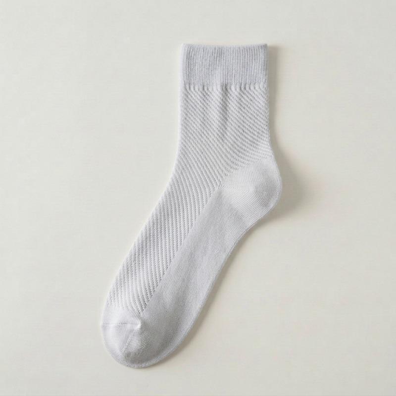 Spring and Summer Children's Thin Pure Cotton Anti-Odor Mid-Teenage Breathable Mesh All-Cotton Spring and Autumn Short Socks