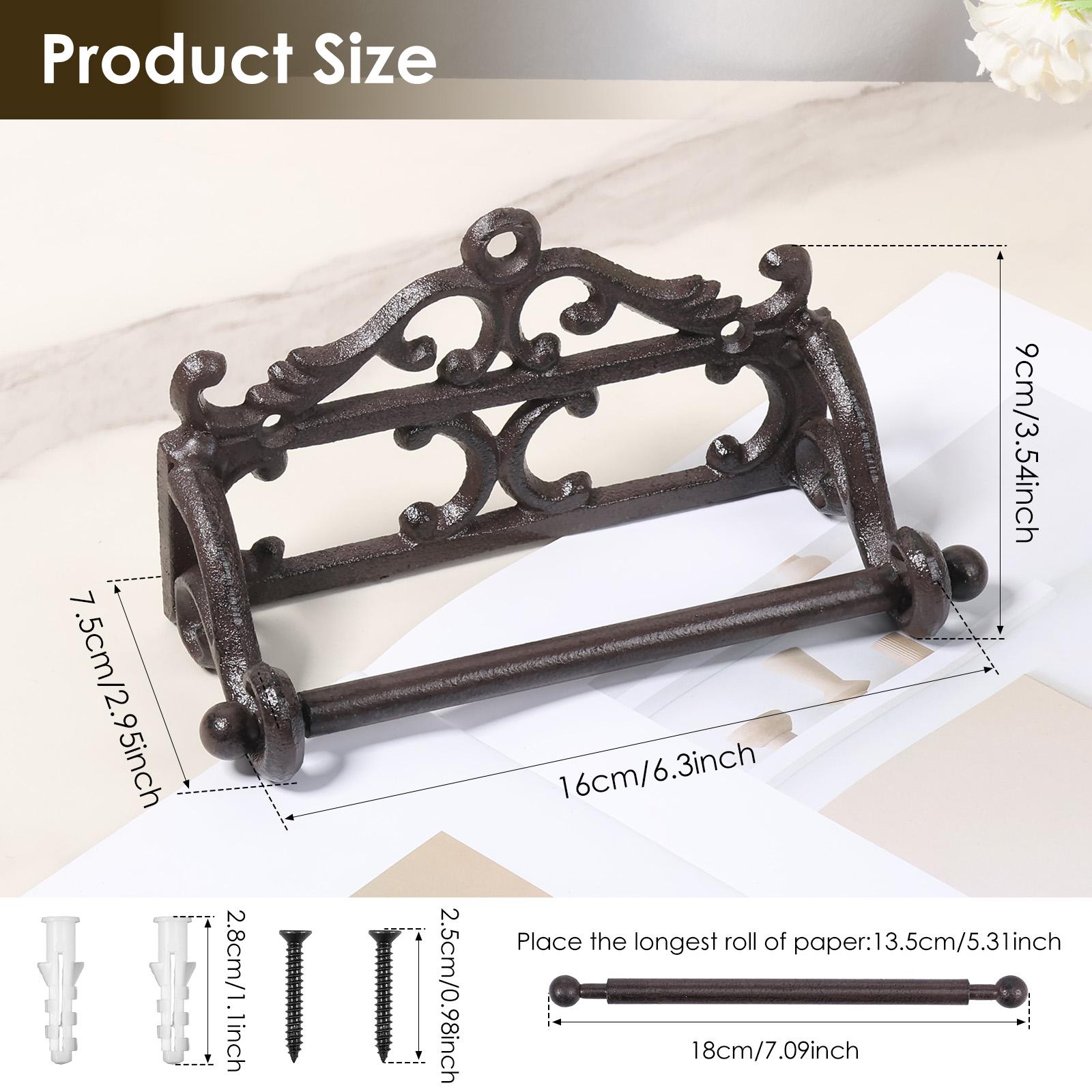 

Toilet Paper Roll Holder Metal Wall Mounted Tissue Holder European Vintage Design Toilet Paper Holder for Bathroom Decoration