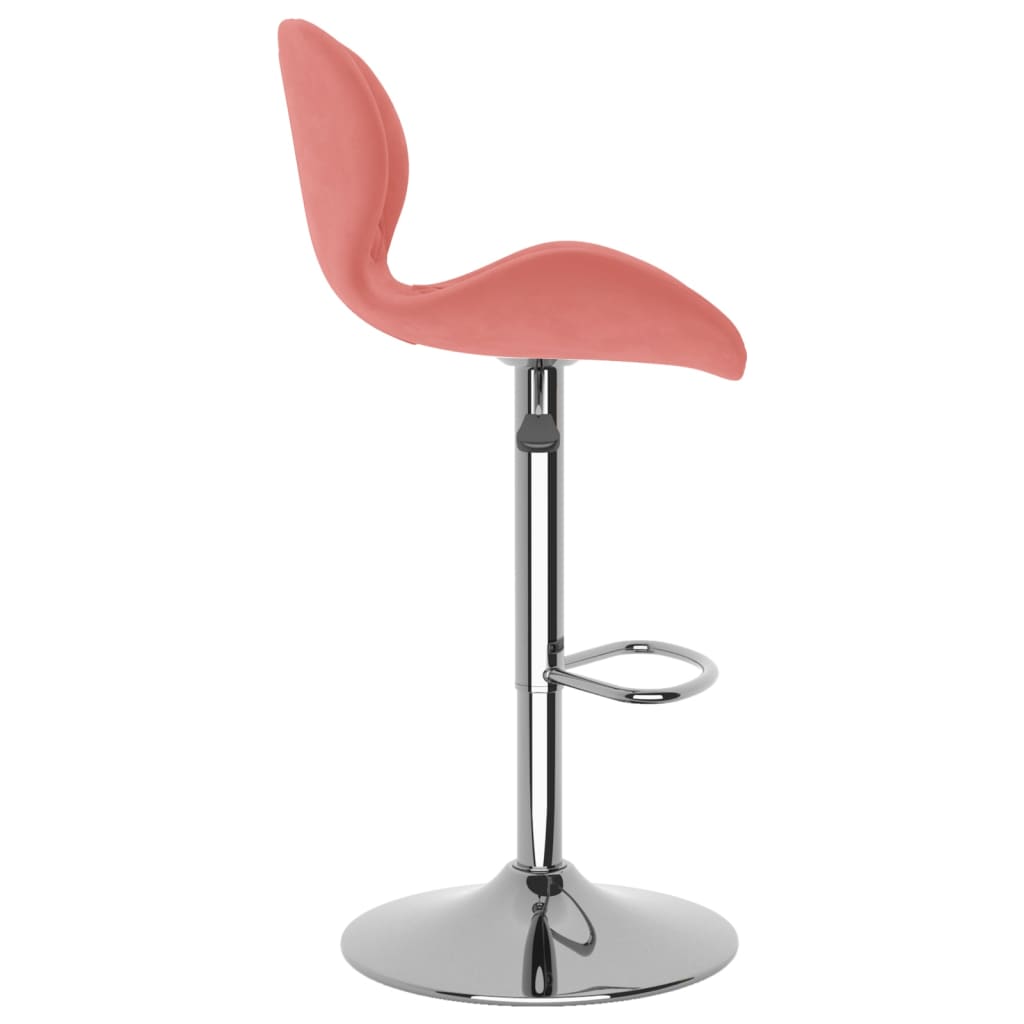 Bar Stool 2 Pcs. Pink Velvet