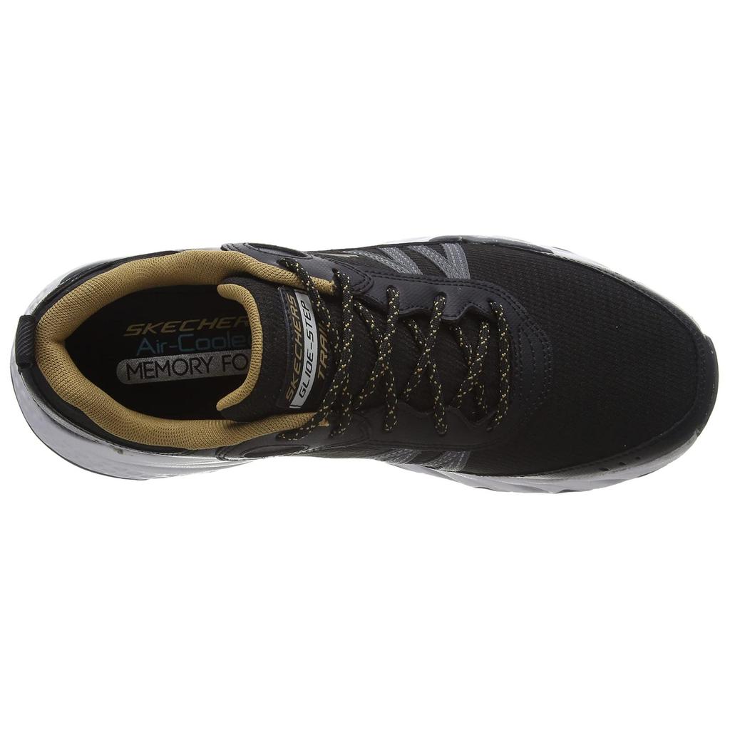 Skechers Outdoor Mens Comfortable Breathable Lightweight Low Top Trail Running Shoes Men sneaker Black Blue 237322C-NVGY