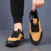 Herrenschuhe 2024 Herbst neue Freizeitschuhe Leder flache Mündung Board Schuhe Herren Freizeitschuhe beliebt Britische Low-Top Herrenschuhe