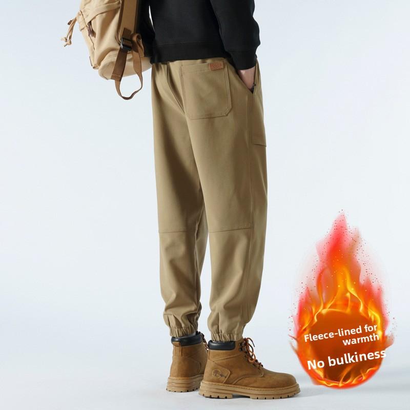 Winddichte wasserdichte Winter-Outdoor-Wanderhose im amerikanischen Stil für Männer und Frauen, Fallschirmjäger-Fleece-gefütterte, verdickte Cargohose