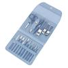 16-Piece Matcha Green Manicure Set: Nail Clippers, Scissors & Tools In Folding Bag