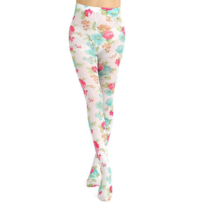 

Весенне-летние тонкие колготки с цветочным принтом, универсальные чулки с узором «бабочки», женские колготки, чулочные изделия, устойчивые к зацепкам One Size
