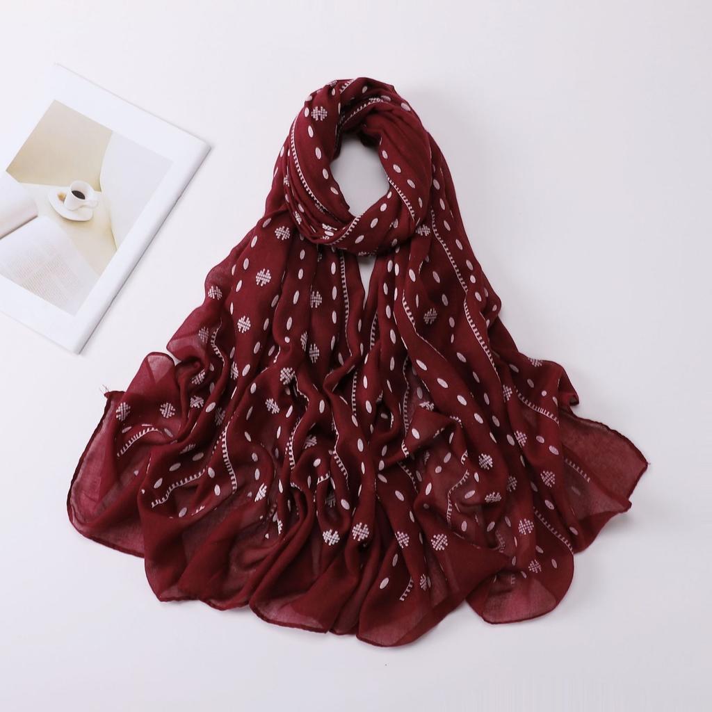 Plain Geometric Floral Foam Viscose Shawls Scarf Lady High Quality Wrap Beach Pashmina Stole Bufandas Muslim Hijab 180*90Cm