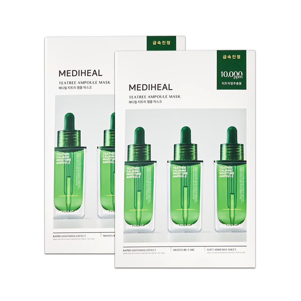 Mediheal Tea Tree Ampoule Mask (High-Potency Soothing Care) – 10 Sheets