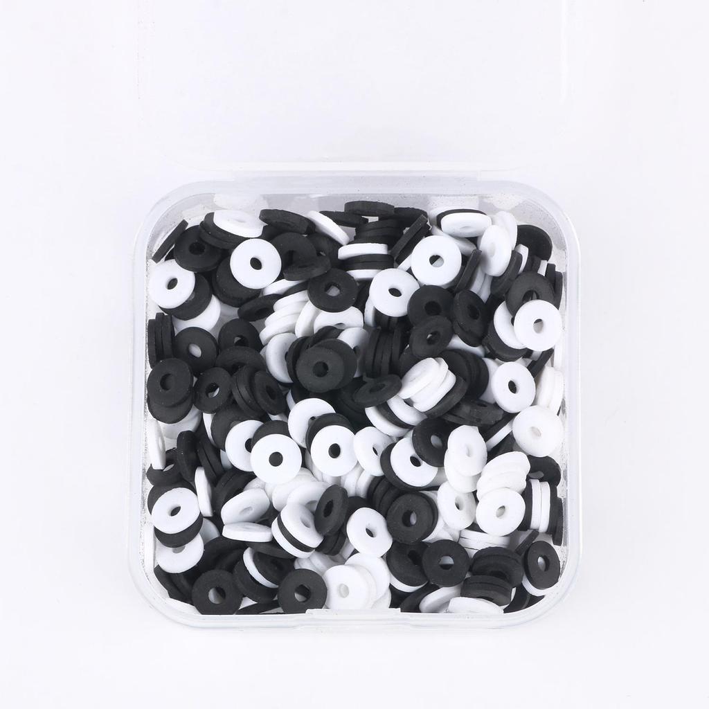 500pcs 6mm Clay Beads Slice Polymer Clay Spacer Beads Chip Disk Round Heishi Beads For Jewelry Making DIY Handmade Accessories