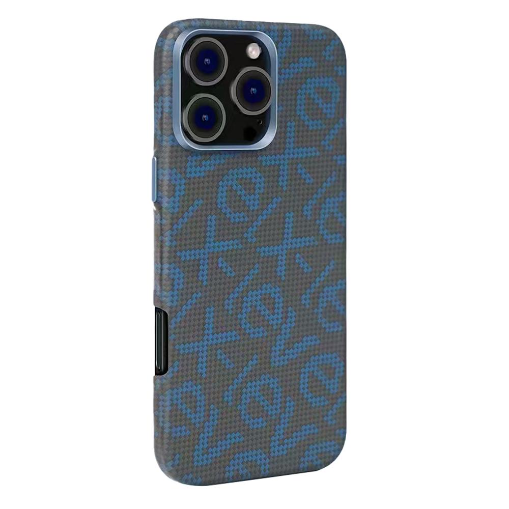 X-LEVEL For iPhone 16 Pro Case Compatible with MagSafe PC+Metal Phone Back Cover Carbon Fiber Texure